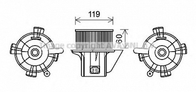 AVA QUALITY COOLING cn8299 -  Электродвигатель, вентиляция салона